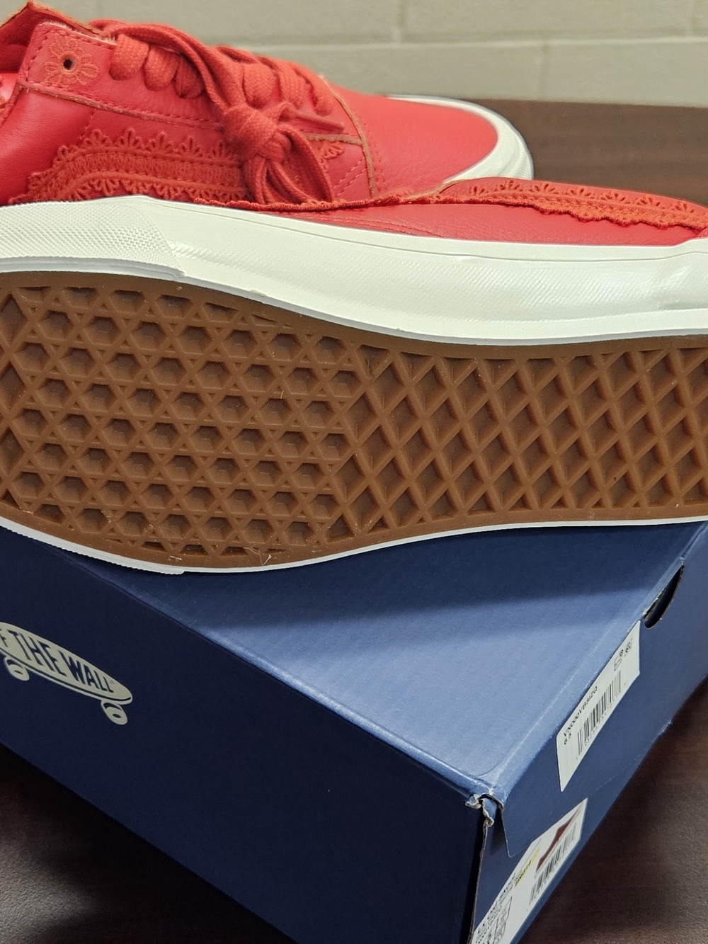 Vans Women's Old Skool Lace-Detail Sneakers - Red - Picture 9 of 10